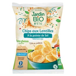 Chips de lentilles à la pointe de sel bio - JARDIN BIO
