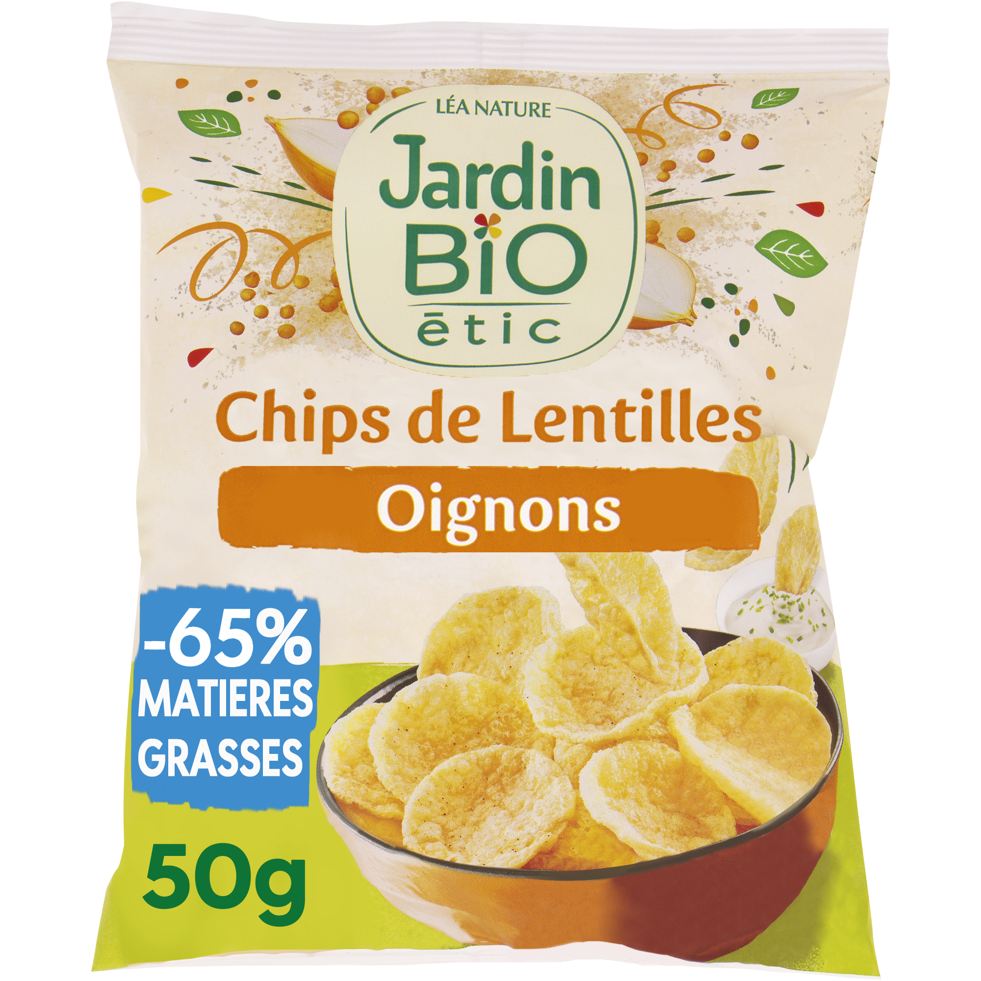 Chips de lentilles aux petits oignons - bio - JARDIN BIO