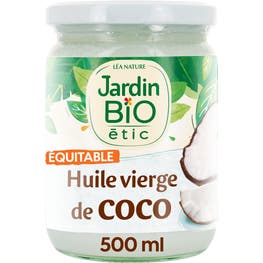 Huile vierge bio de coco - 500ml - JARDIN BIO