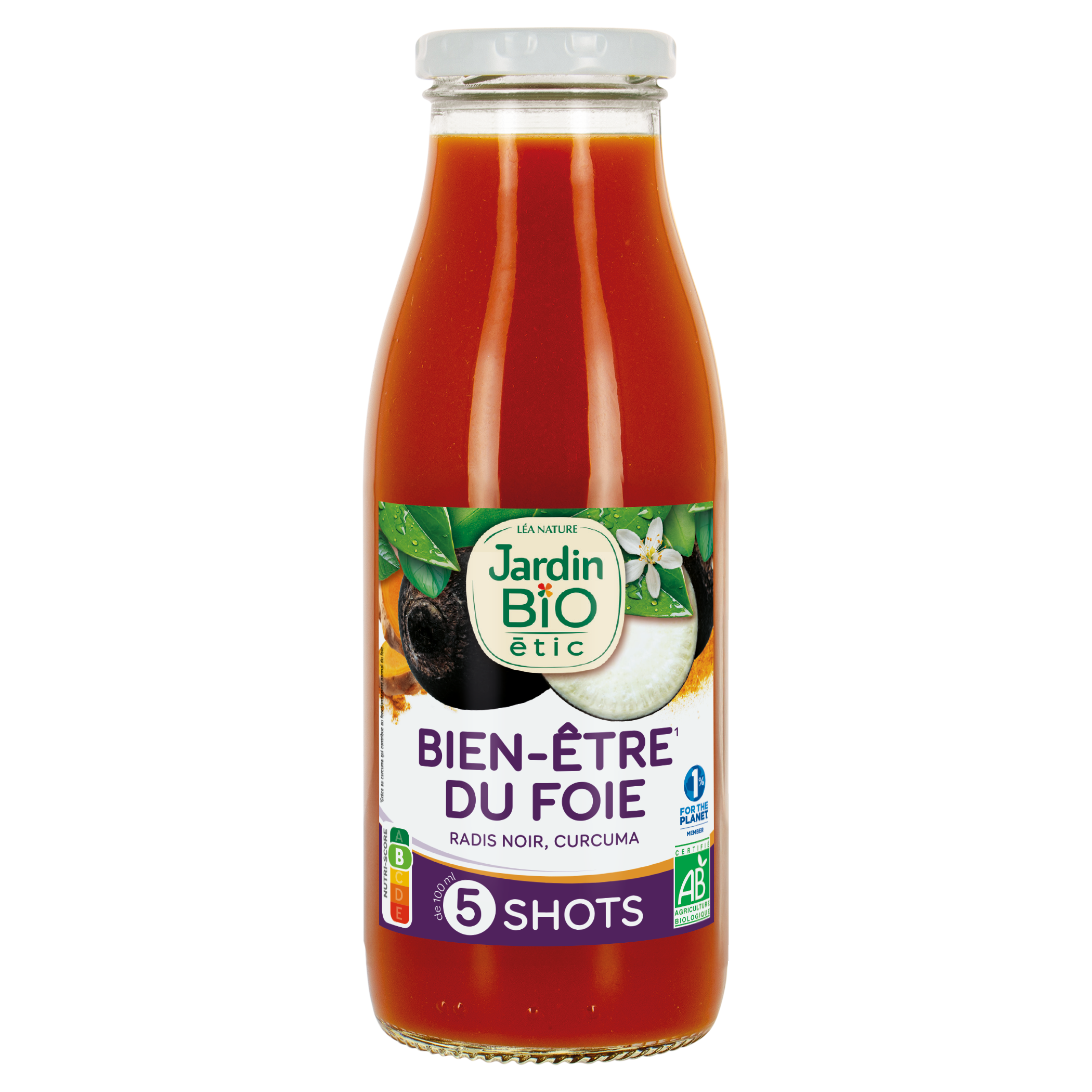Boisson bien-être du foie radis noir et curcuma - bio - JARDIN BIO