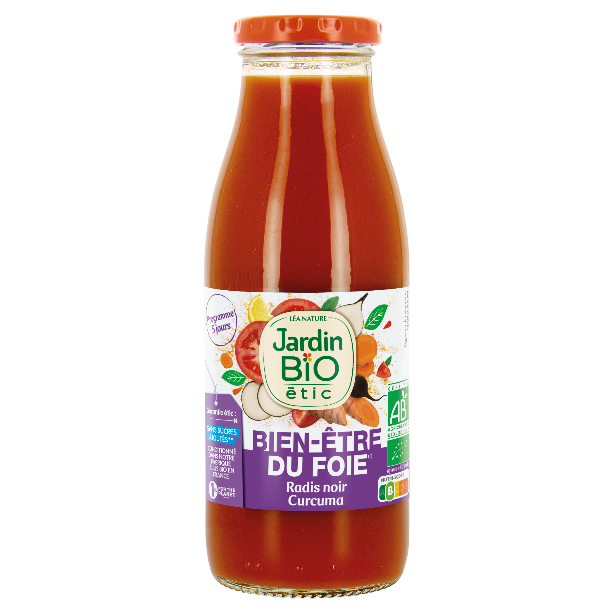 Boisson bien-être du foie radis noir et curcuma - bio - JARDIN BIO