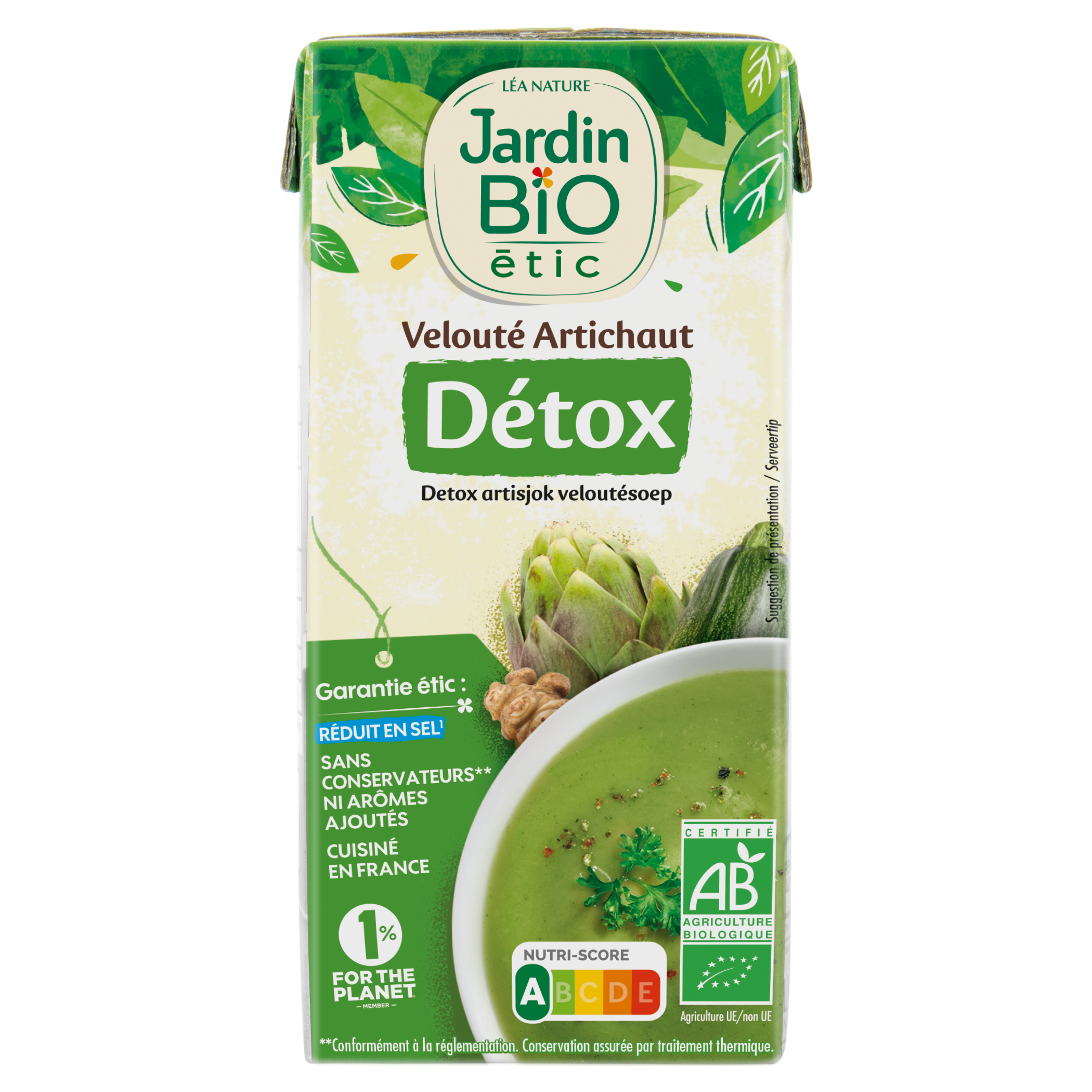 Soupe à l'artichaut Détox - bio - JARDIN BIO