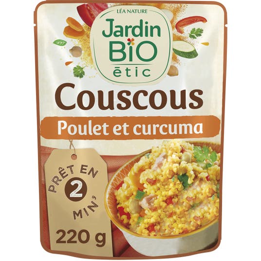boho cosmetics Vente Couscous poulet et curcuma - bio - Plats cuisinés et sachets express