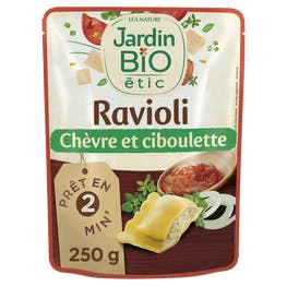 Ravioli chèvre et ciboulette - bio - JARDIN BIO