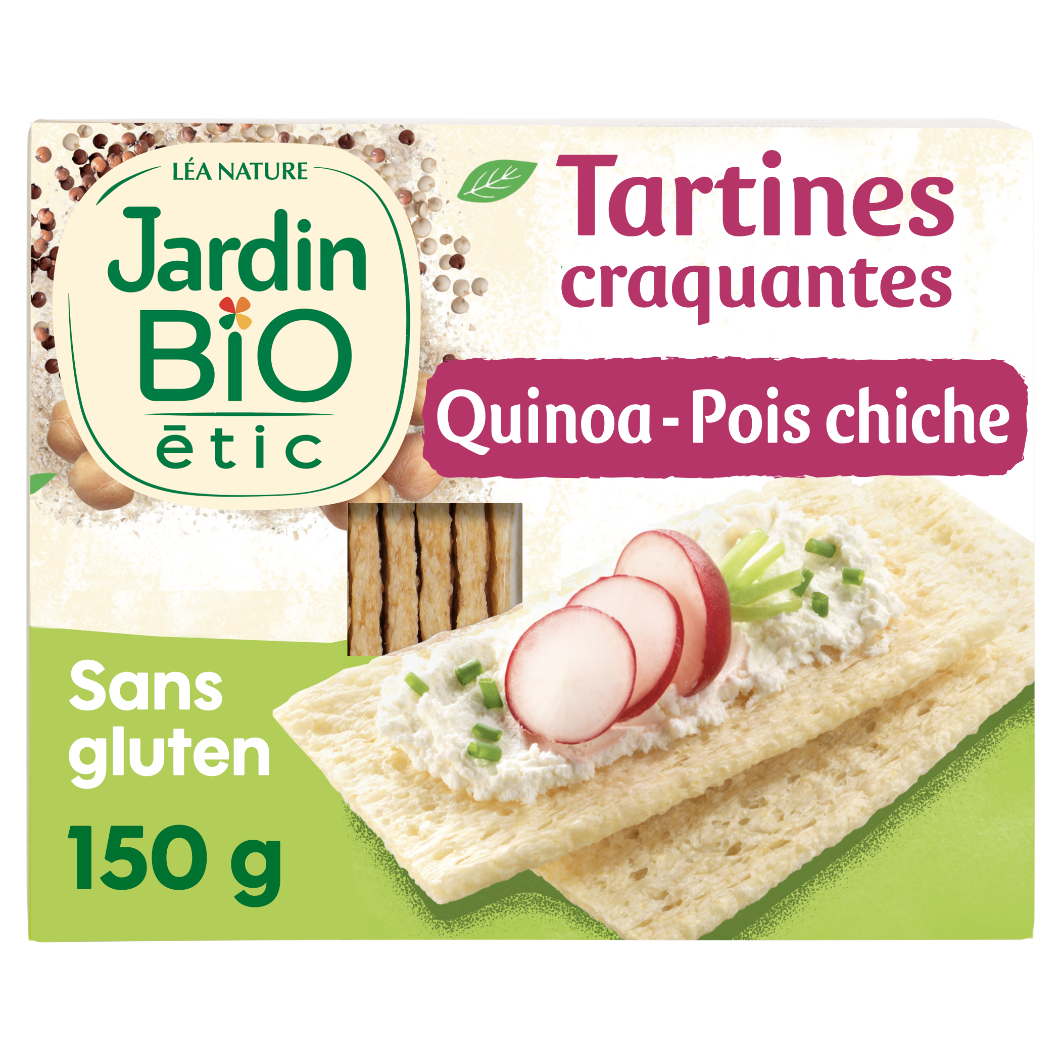 Tartines Craquantes Quinoa Pois chiche sans gluten - bio - JARDIN BIO