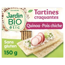 Tartines Craquantes Quinoa Pois chiche sans gluten - bio - JARDIN BIO