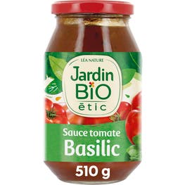 Sauce tomate bio au basilic bocal de 510 g - JARDIN BIO