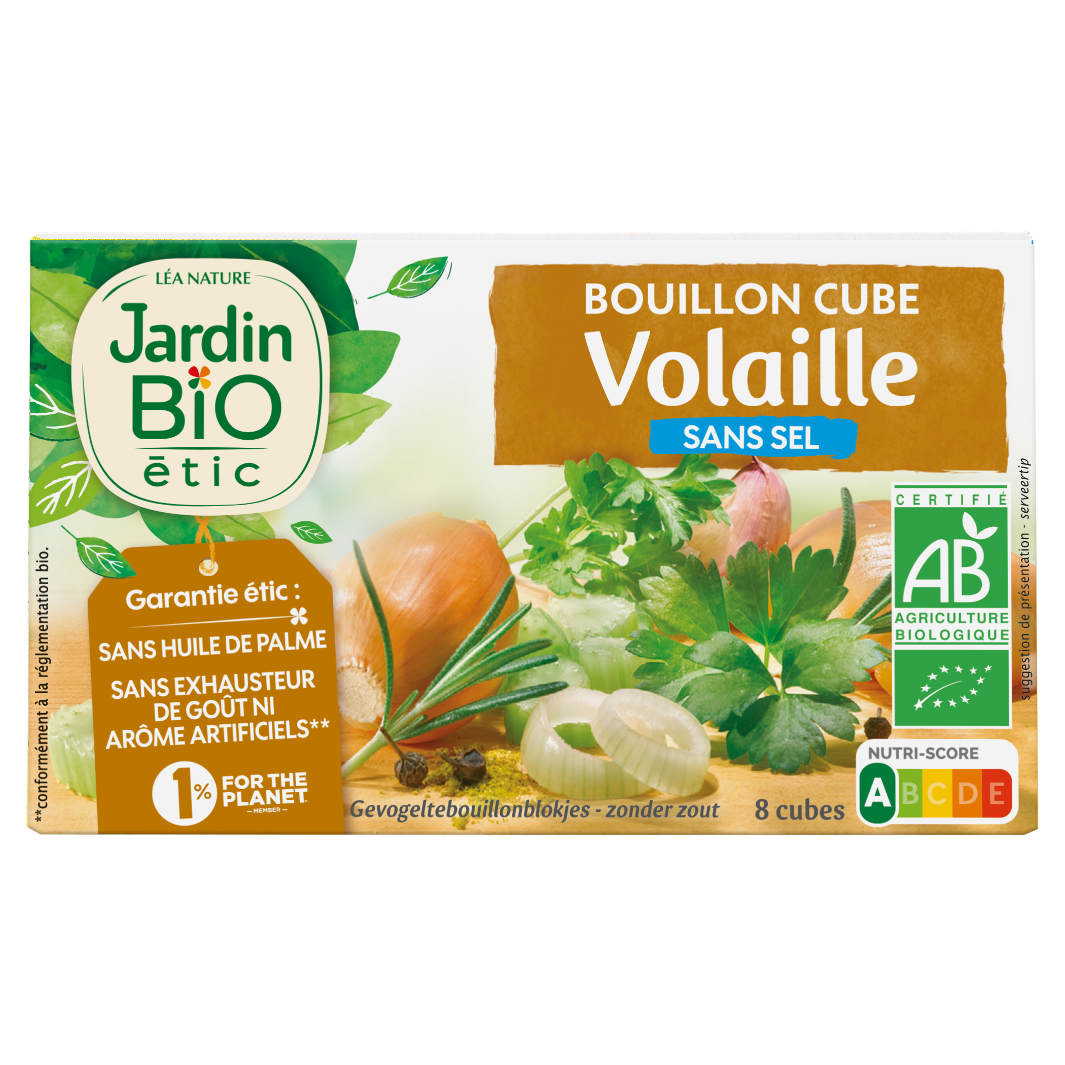 Bouillon cube volaille bio sans sel - JARDIN BIO