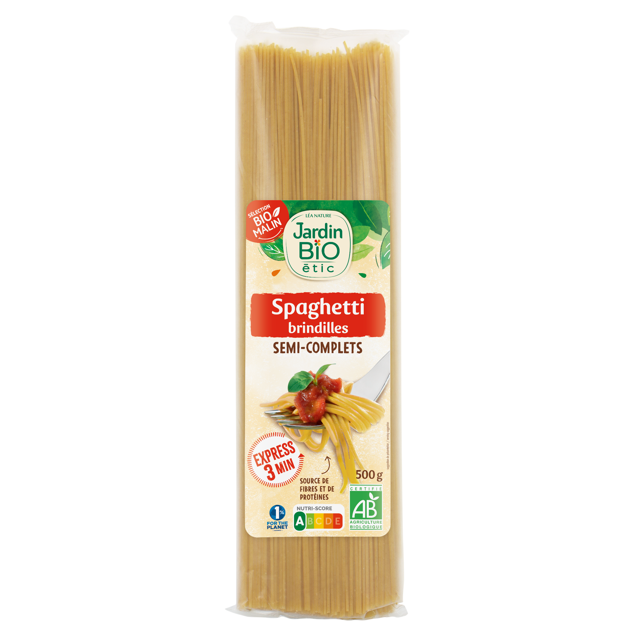 Spaghetti brindilles bio semi-complets 3 minutes - JARDIN BIO