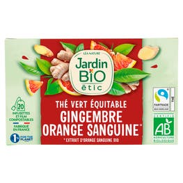 Thé vert Gingembre Saveur Orange Sanguine - bio - JARDIN BIO