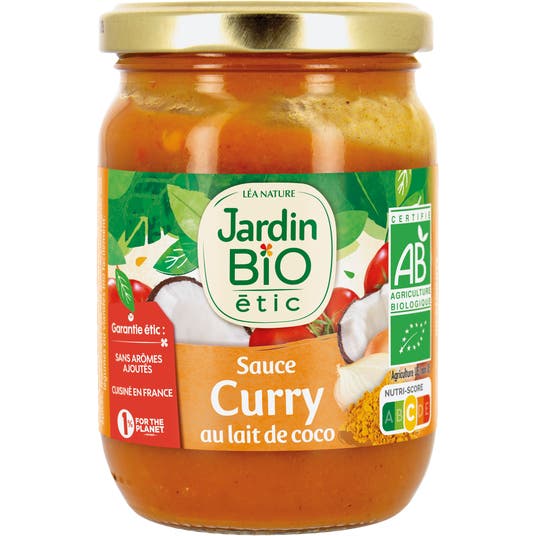 eau thermale jonzac Sauce curry bio au lait de coco