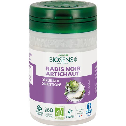 boho cosmetics Vente Gélule végétale Dépuratif Digestion - Artichaut Radis noir - bio - Digestion