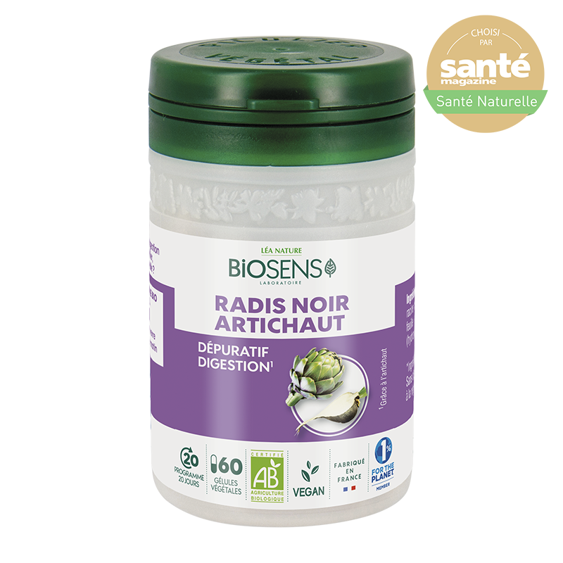 Gélule végétale Dépuratif Digestion - Artichaut Radis noir - bio - BIOSENS