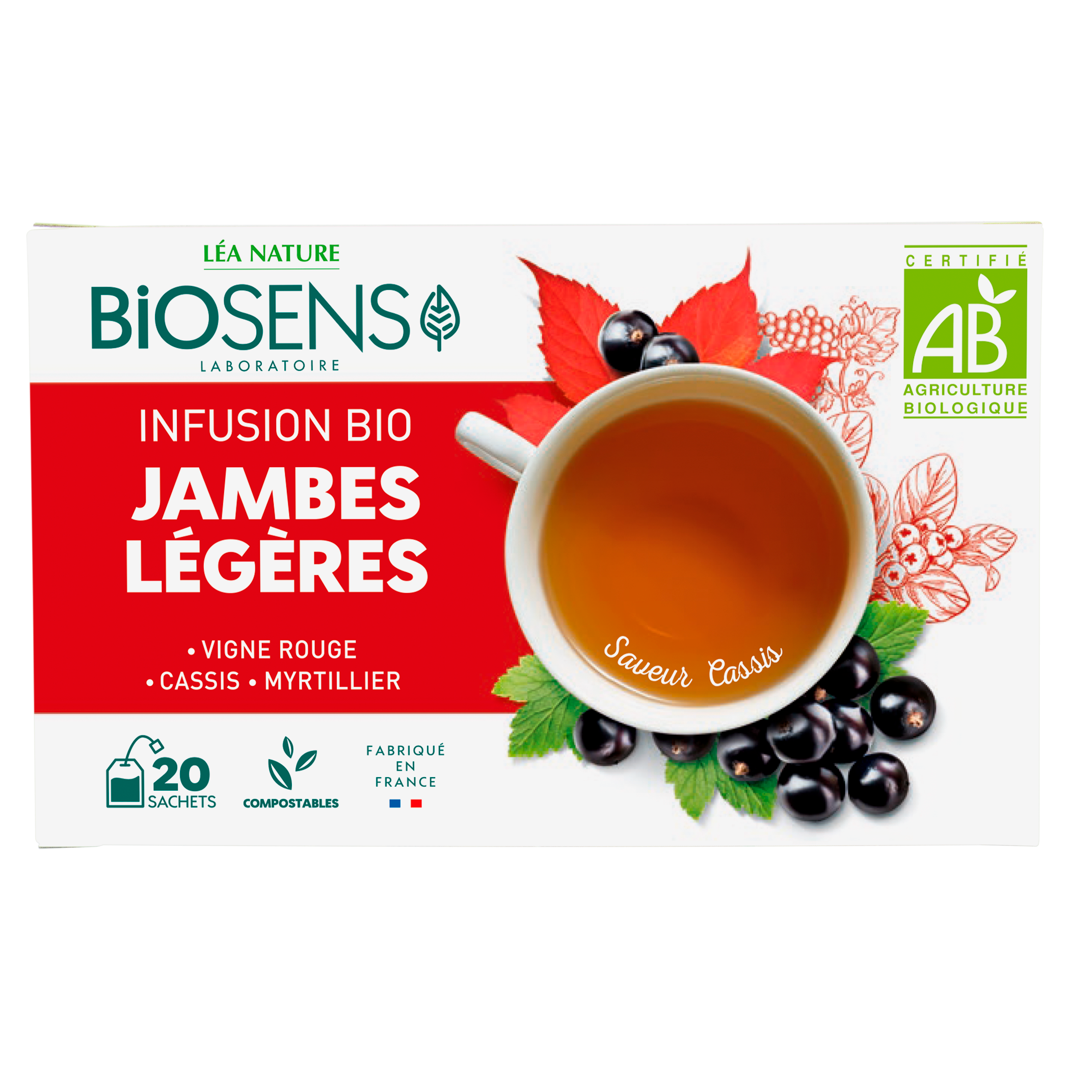 Infusion Jambes légères - bio - BIOSENS
