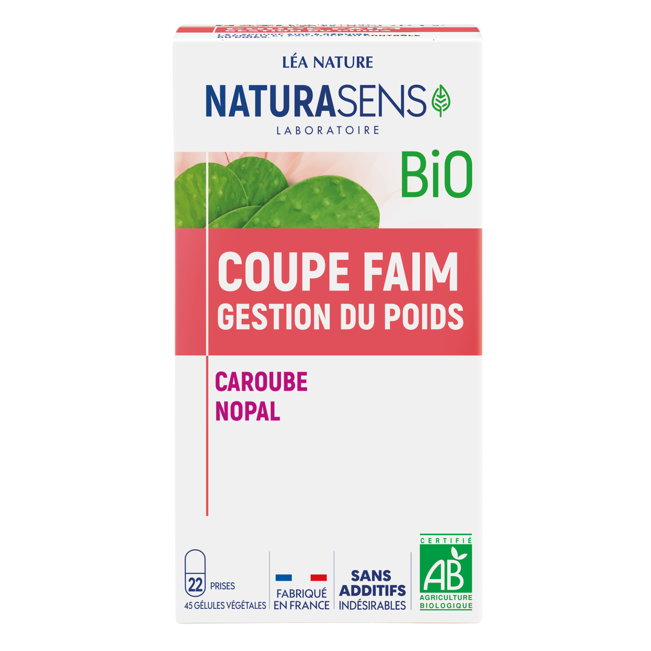 Gélule végétale Stop faim - Caroube Nopal - bio - NATURASENS