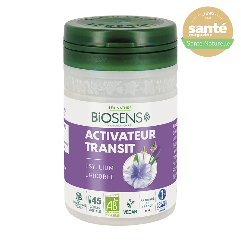 Gélule végétale Activateur Transit - Psyllium Chicorée - bio - BIOSENS