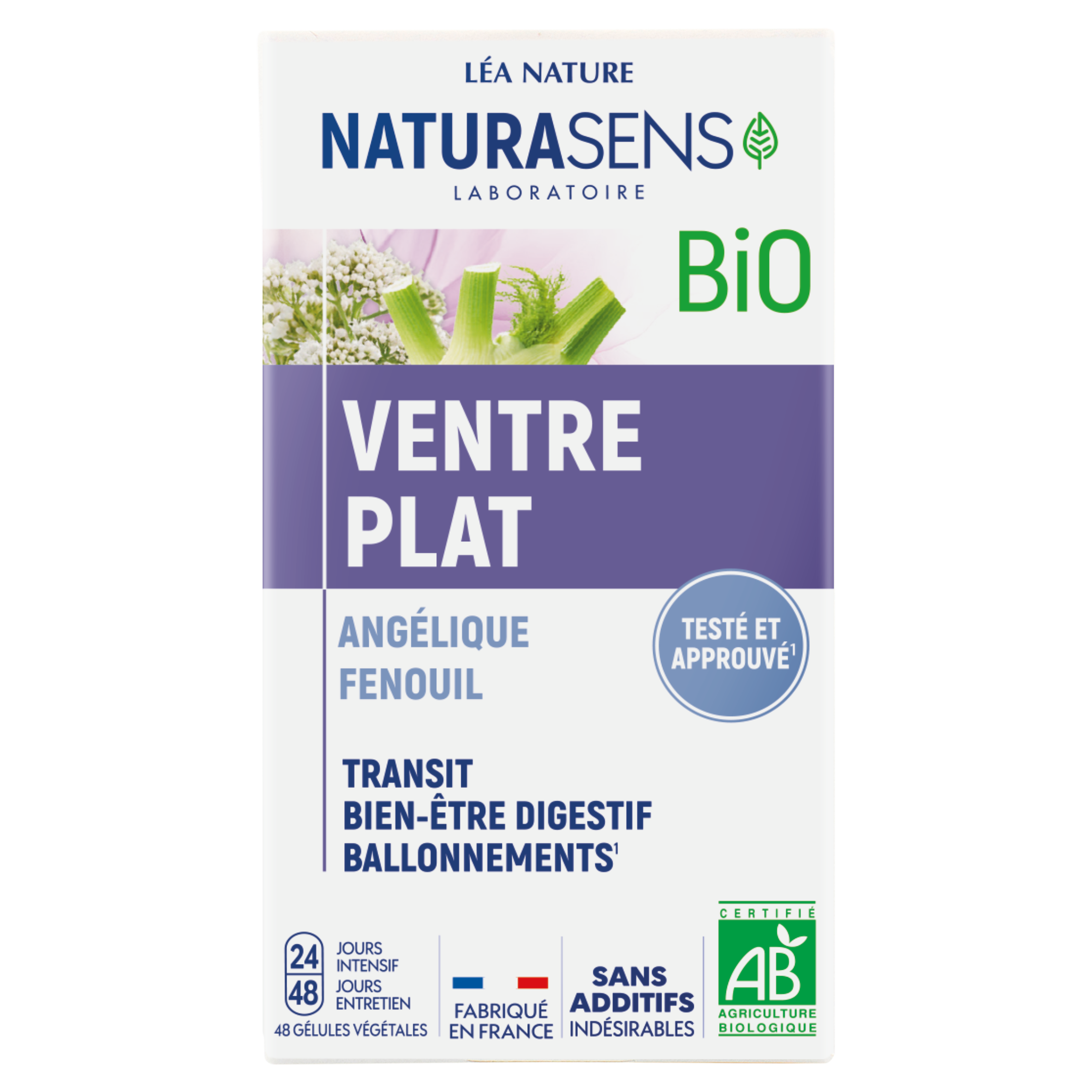 Gélule végétale digestion ventre plat - Angélique Fenouil - bio - NATURASENS