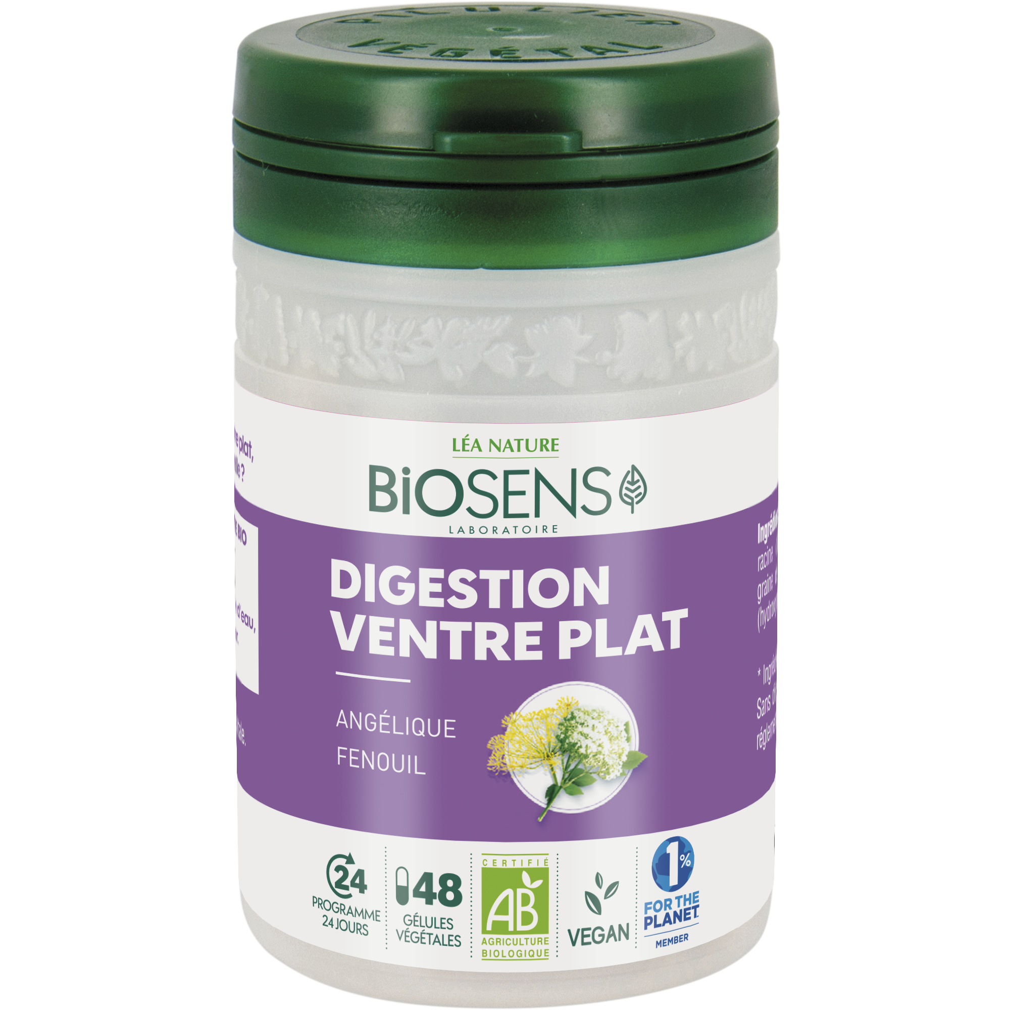 Gélule végétale digestion ventre plat - Angélique Fenouil - bio - BIOSENS