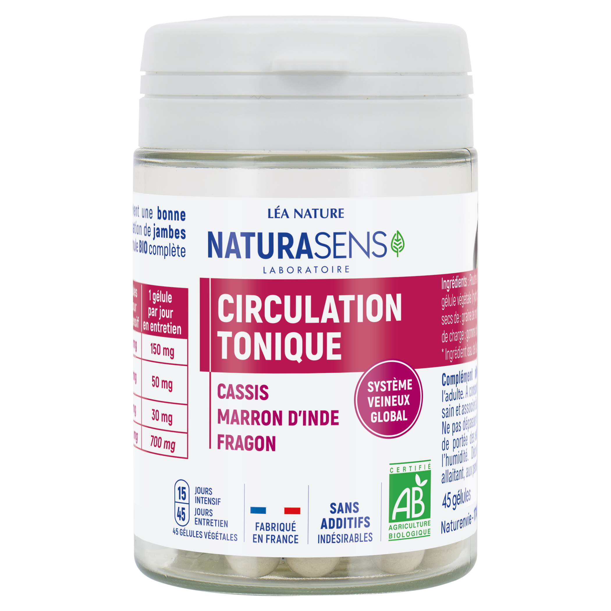 Gélule végétale Circulation Tonique - bio - NATURASENS