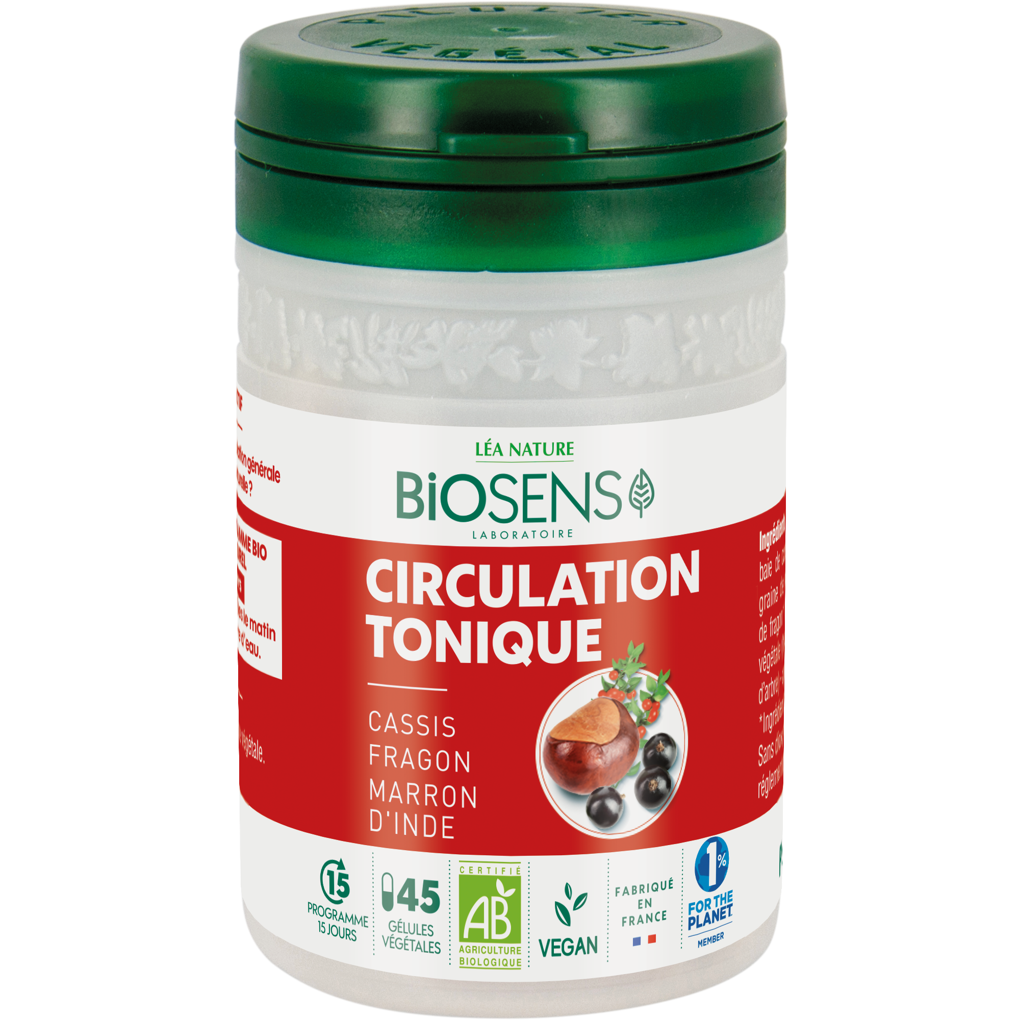 Gélule végétale Circulation Tonique - Cassis Marron d'Inde - bio - BIOSENS