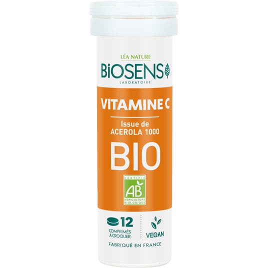 boho cosmetics Comprimés à croquer Vitamine C Bio Acérola 500 - Biosens