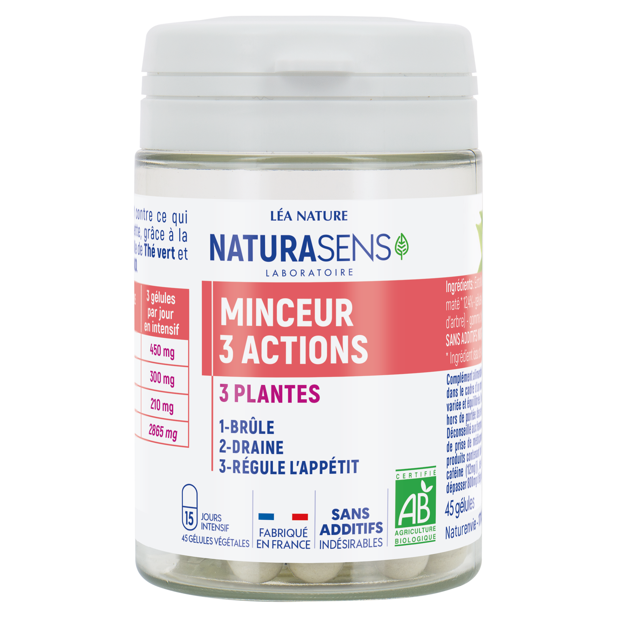 Gélule végétale Minceur 3 Actions - bio - NATURASENS