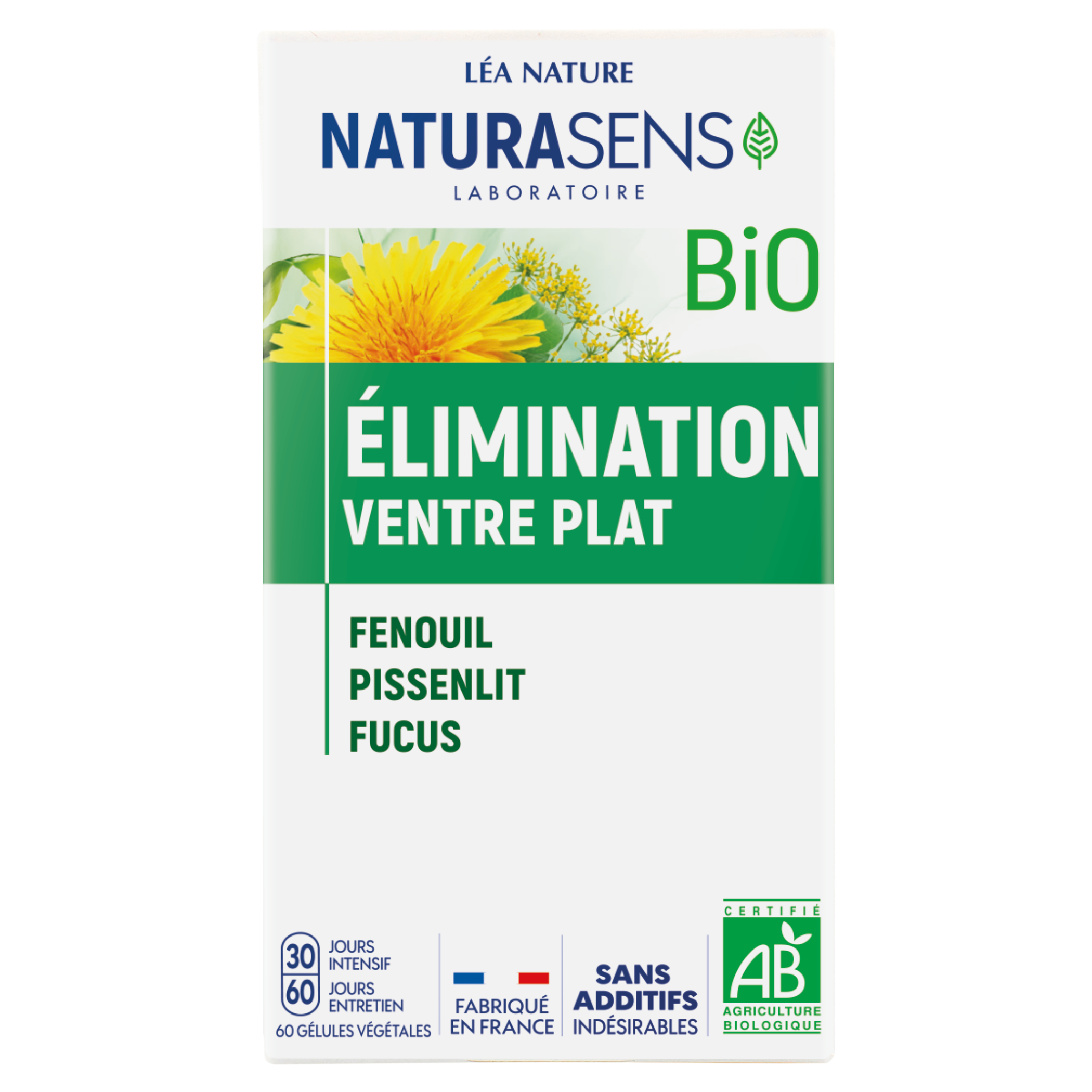 Gélule végétale élimination ventre plat - NATURASENS