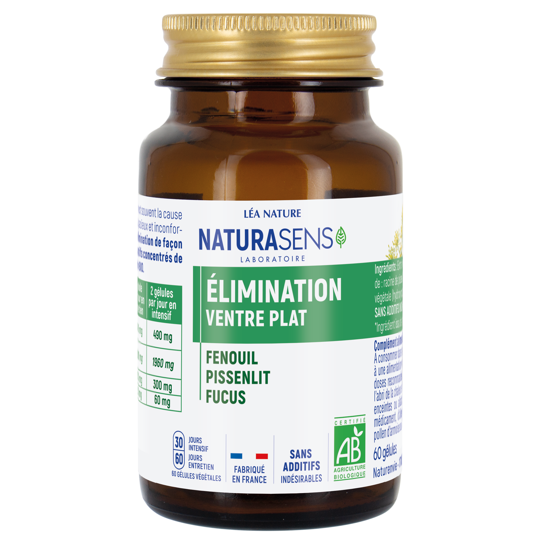 Gélule végétale élimination ventre plat - BIOSENS