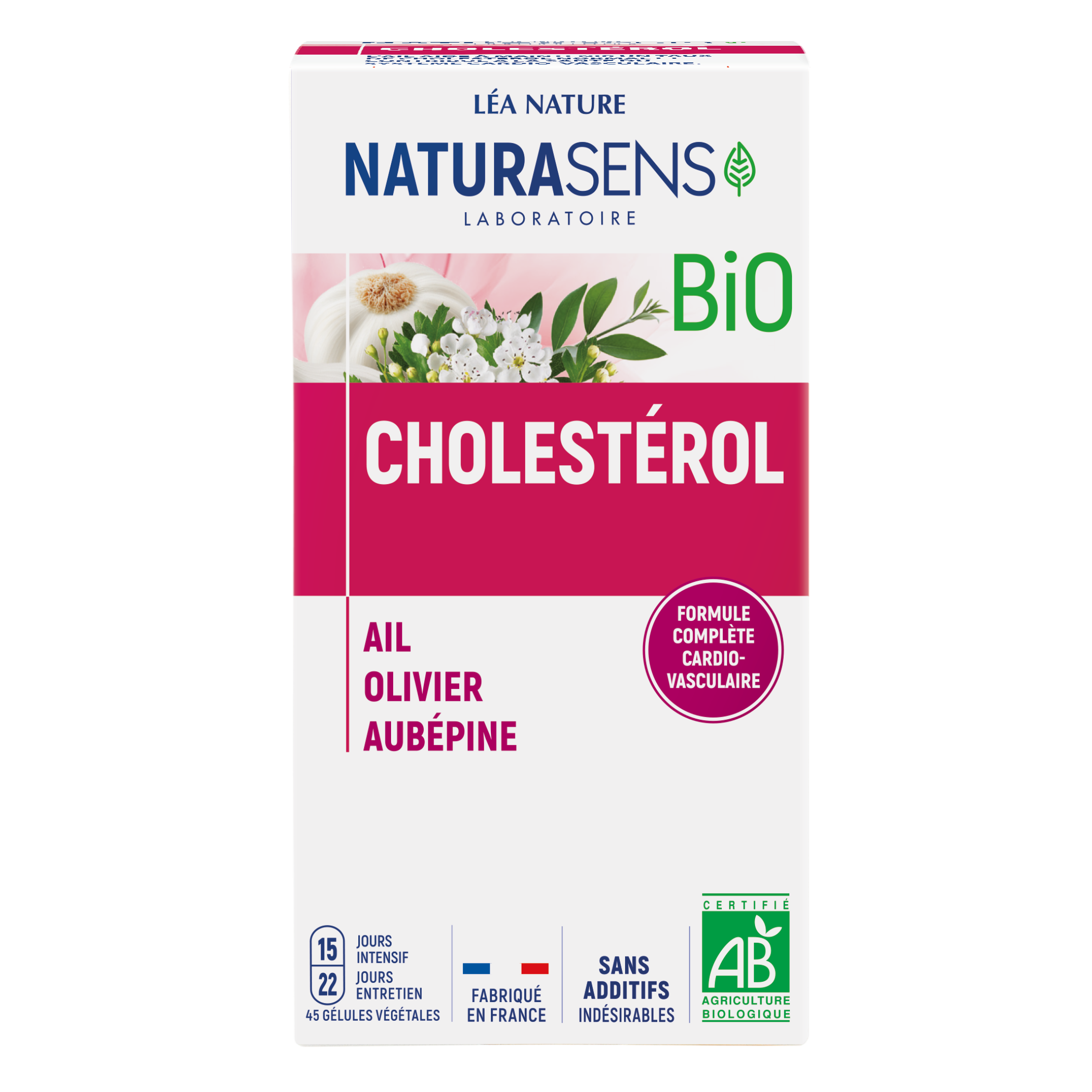 Gélule végétale Cholestérol - Ail olivier aubépine- bio - NATURASENS