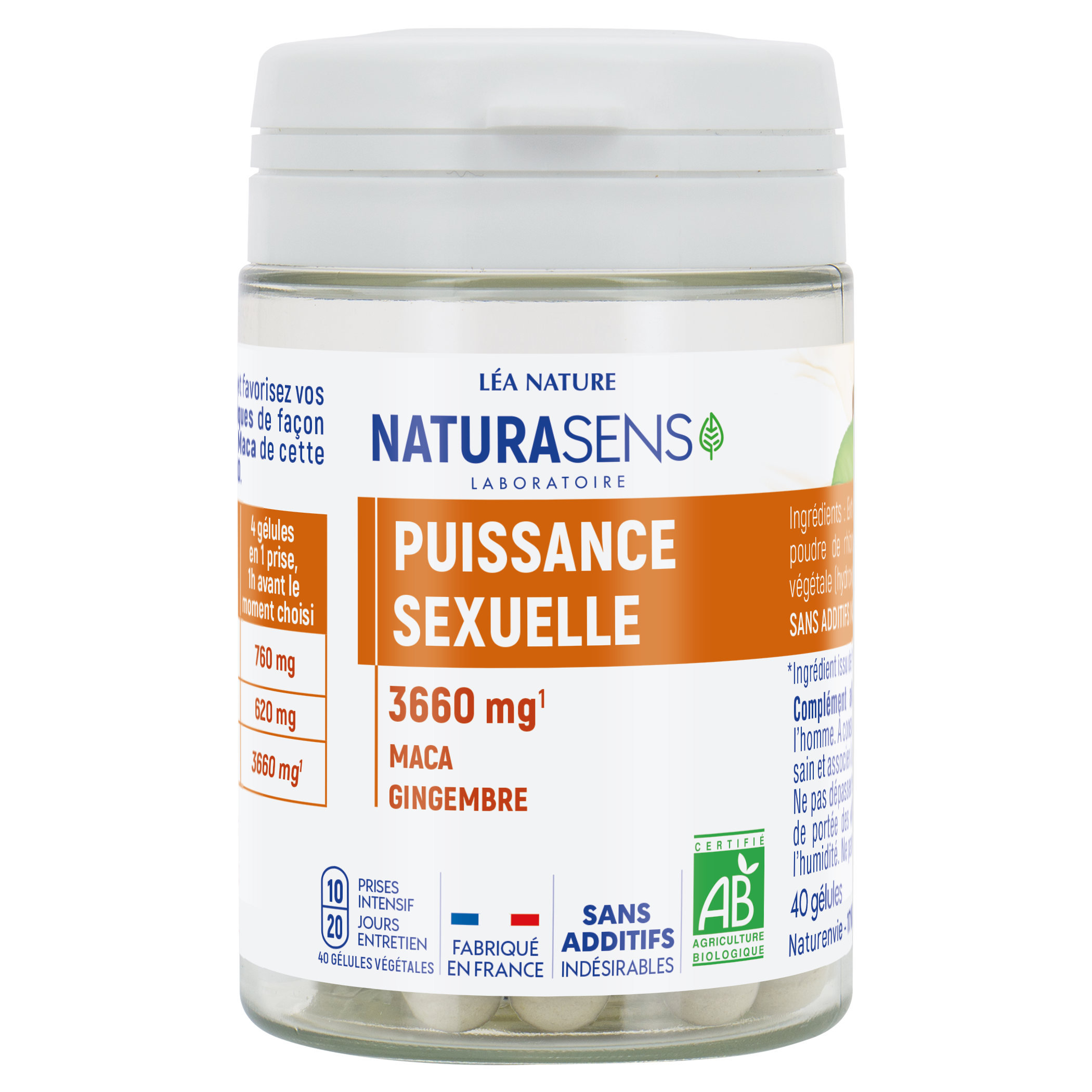 Gélule végétale Puissance Sexuelle - bio - NATURASENS