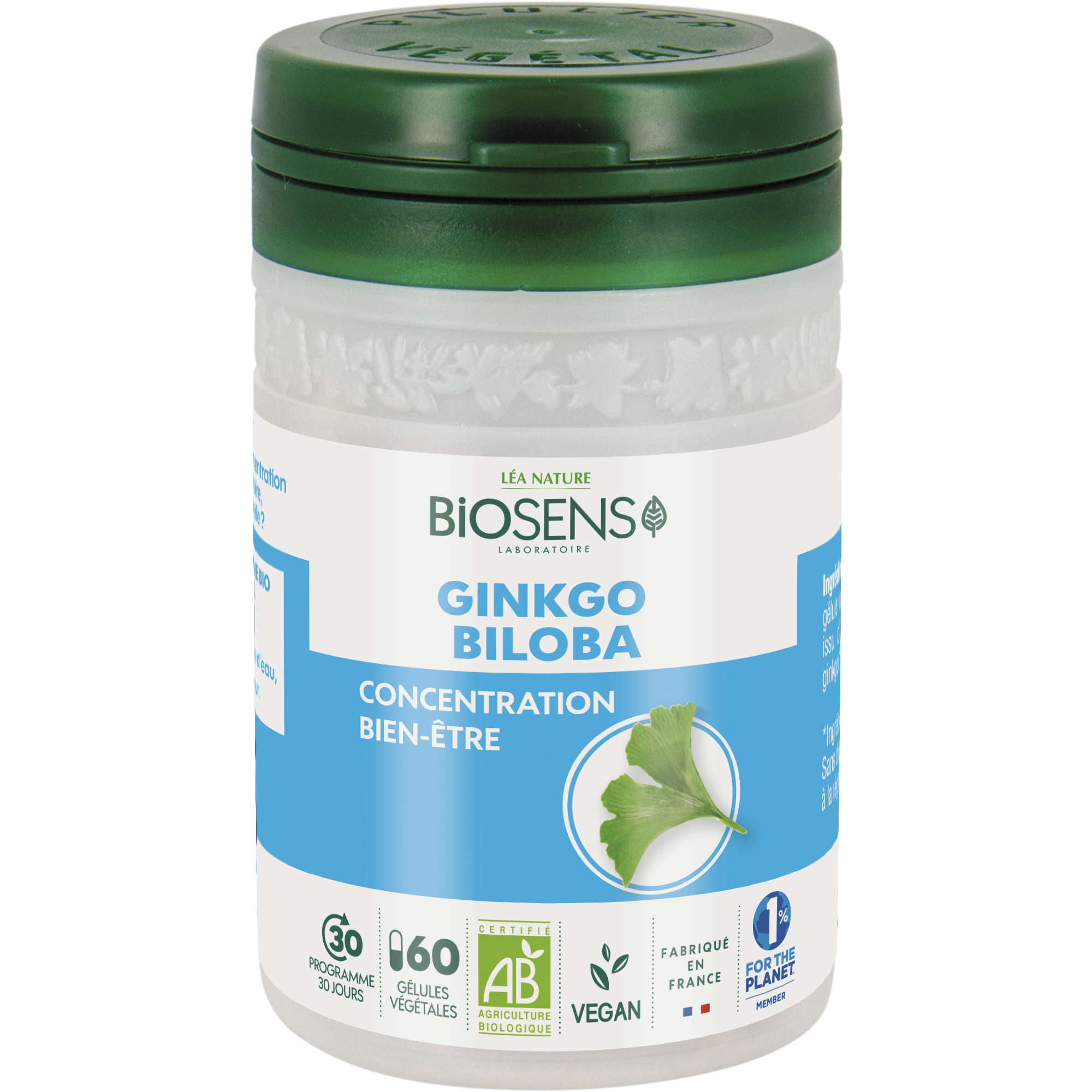 Gélule Ginkgo Biloba  - Concentration Bien-être - BIOSENS