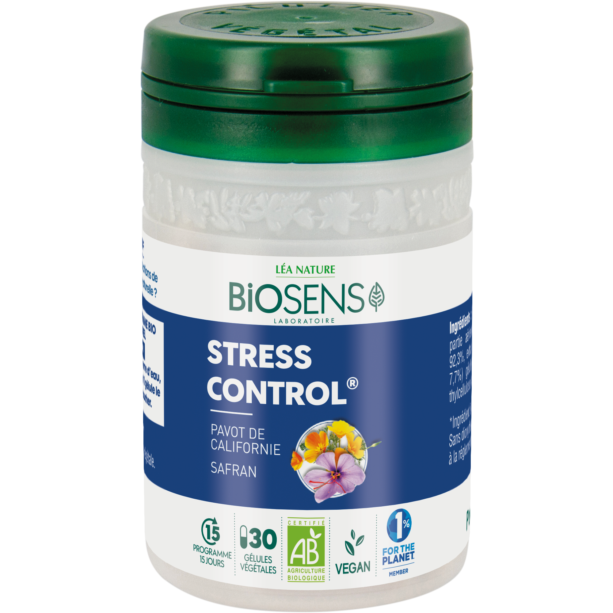 Gélule végétale Stress Control® - bio - BIOSENS