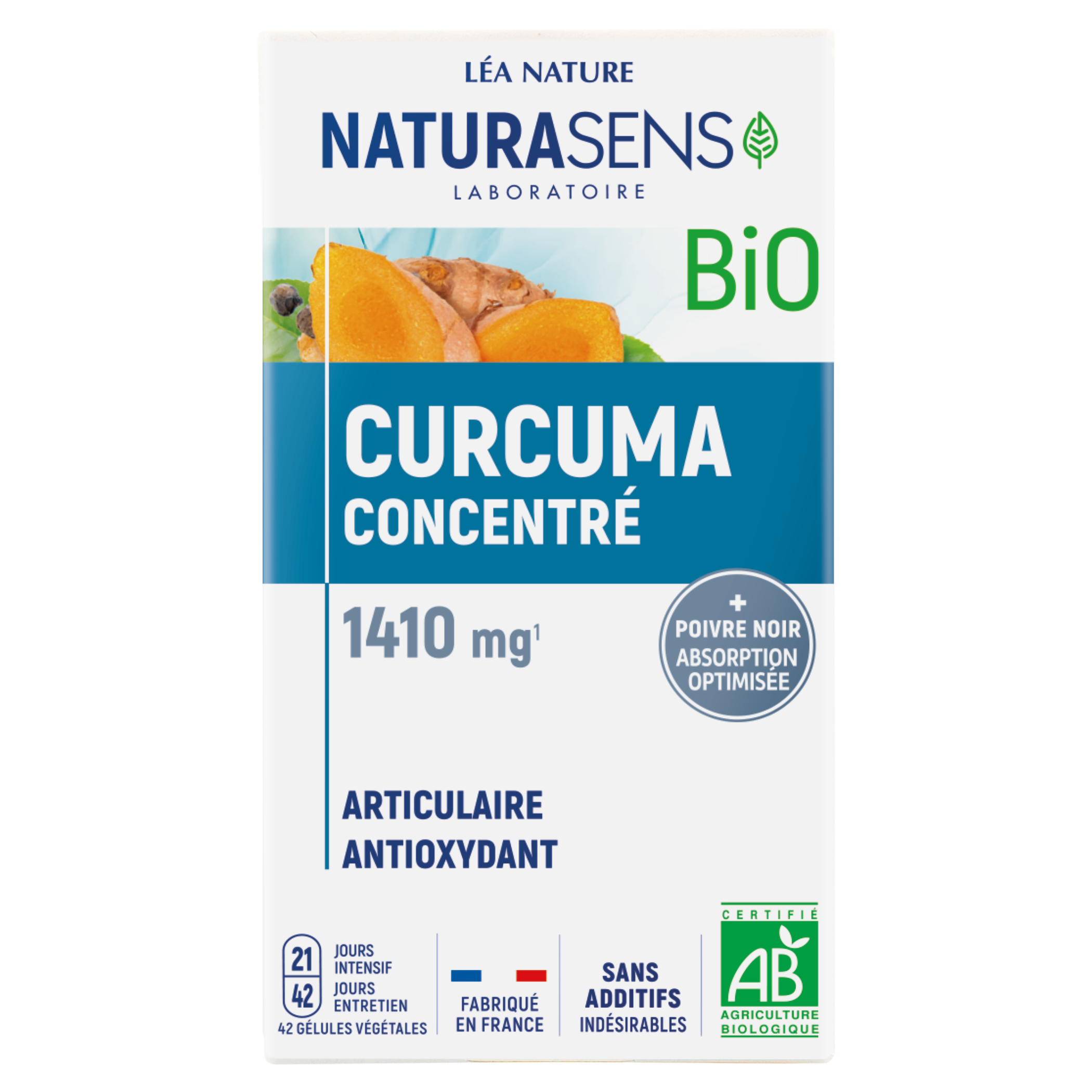 Gélules curcuma concentré 1400 mg¹ - Bio  - NATURASENS