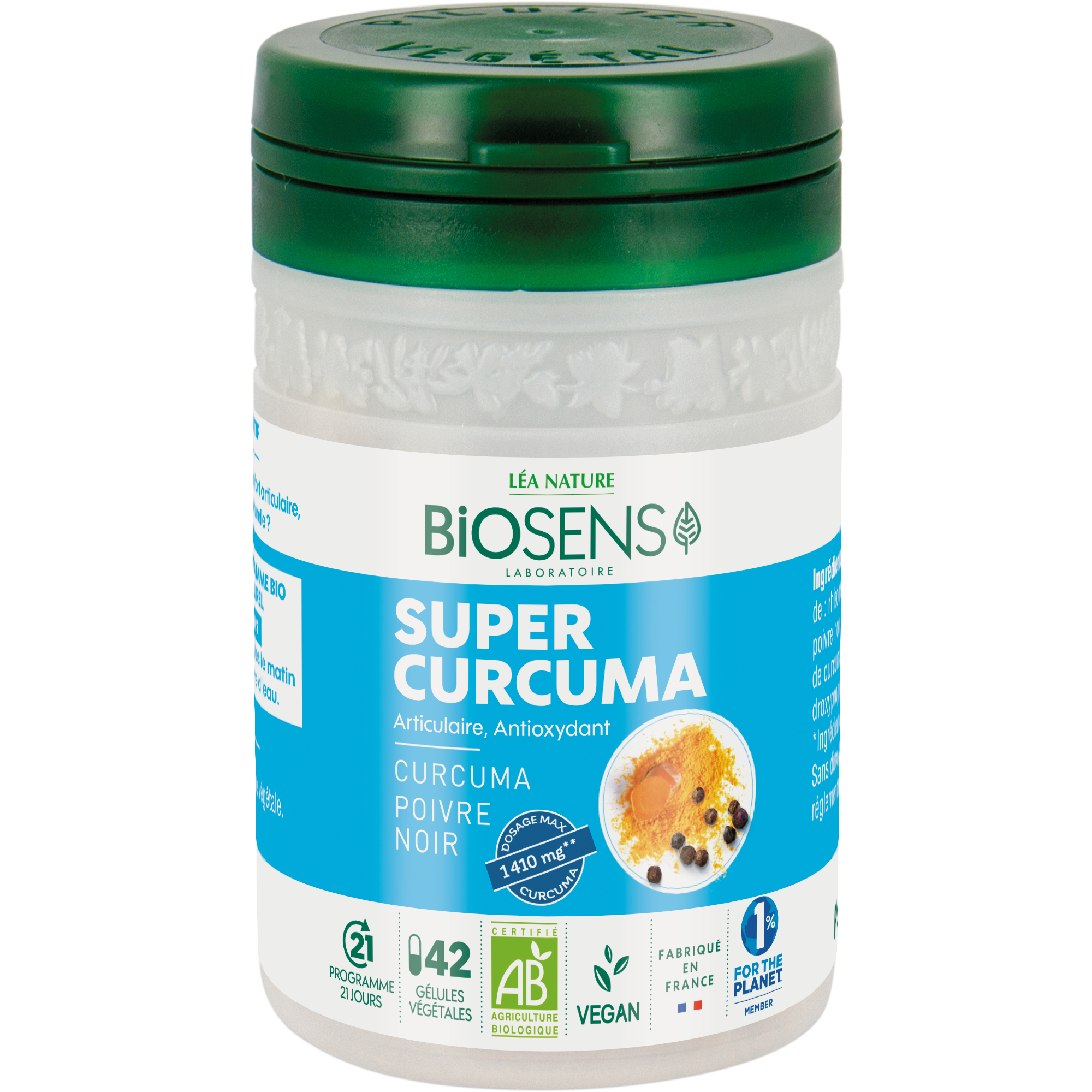 Gélule végétale Super Curcuma - Antioxydant Articulaire - bio - BIOSENS
