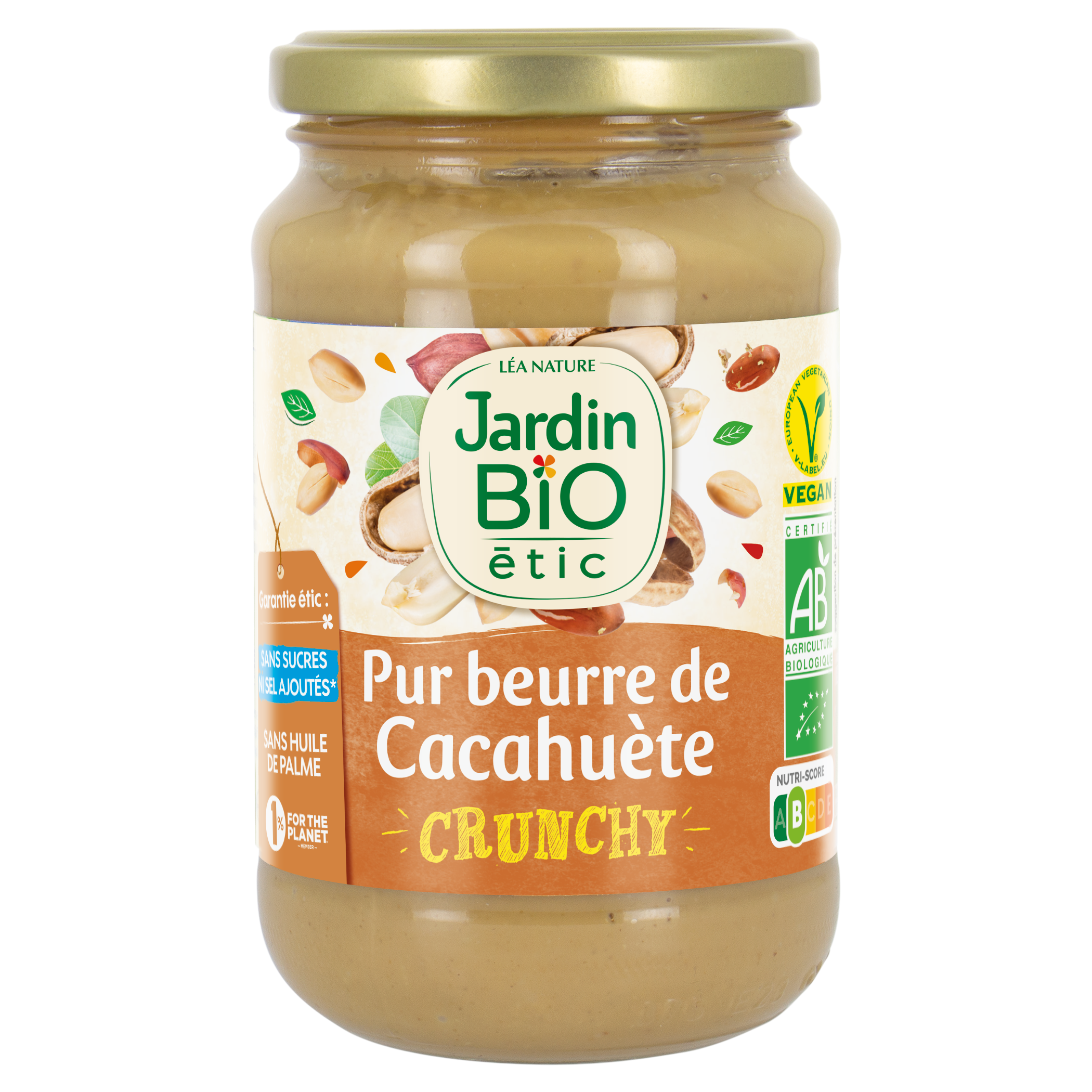 Pur beurre de cacahuète crunchy bio - JARDIN BIO