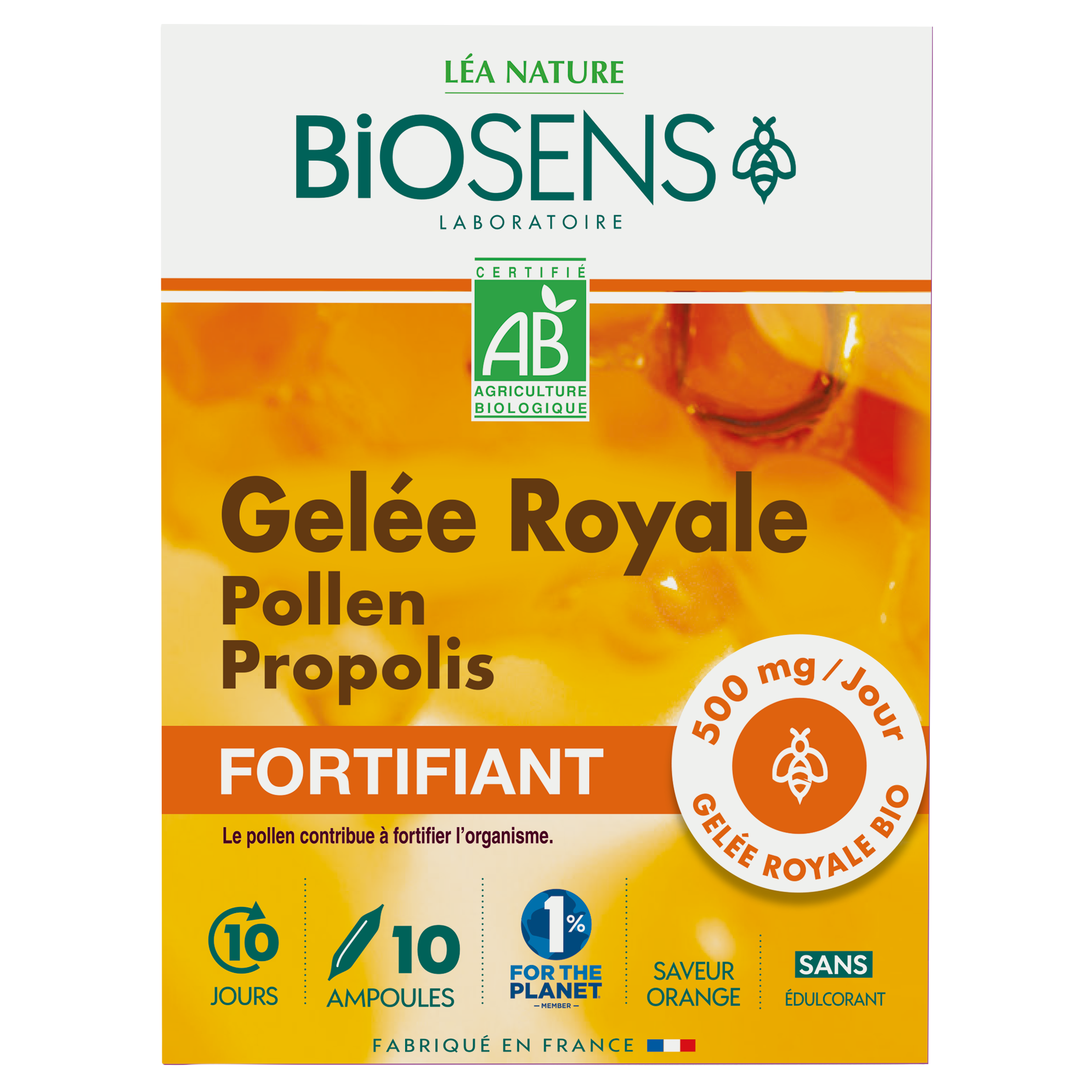 Ampoules Fortifiant - Gelée Royale - Pollen - Propolis - bio - BIOSENS