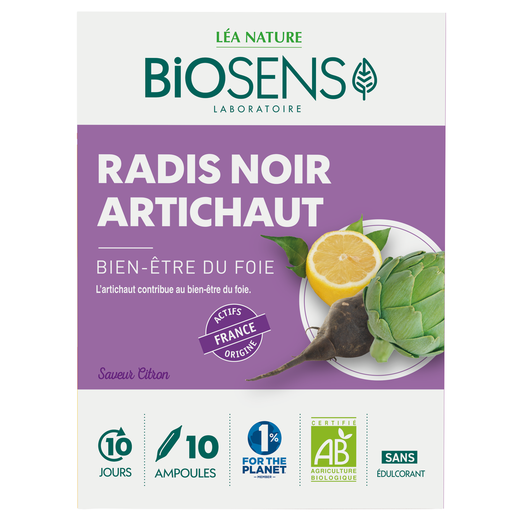 Ampoule Bien-être du foie - Radis noir et artichaut - bio - BIOSENS