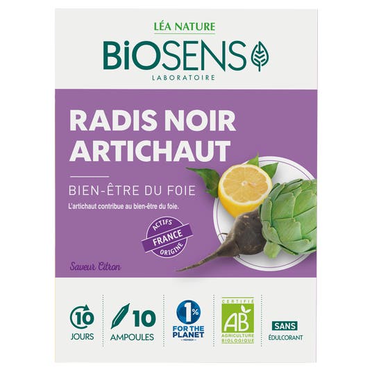 eau thermale jonzac Ampoule Bien-être du foie - Radis noir et artichaut - bio