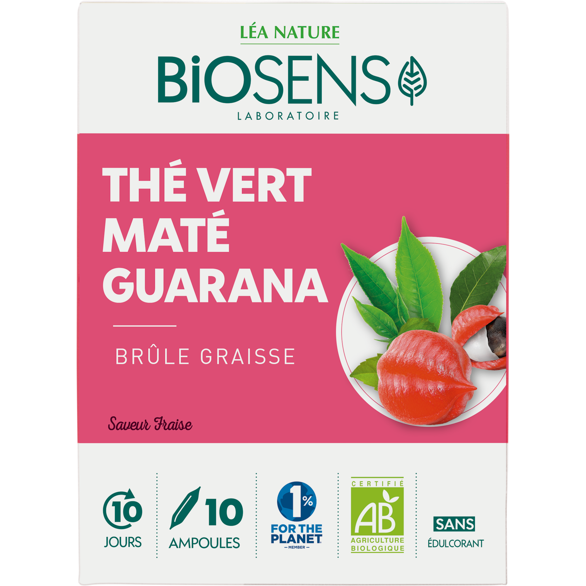 Ampoule Brûle Graisse Thé vert - Maté - Guarana - bio - BIOSENS