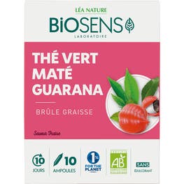 Ampoule Brûle Graisse Thé vert - Maté - Guarana - bio - BIOSENS