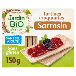 Tartines Craquantes Sarrasin sans sel sans gluten - bio - JARDIN BIO