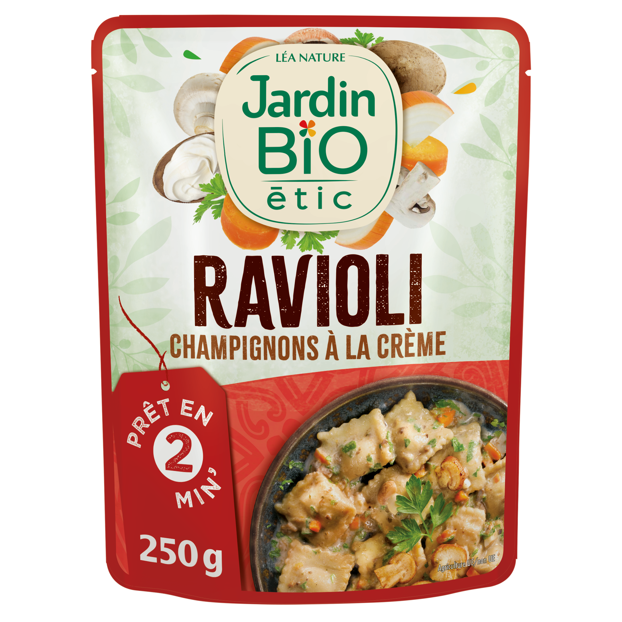 Ravioli Champignons à la Crème - bio - JARDIN BIO