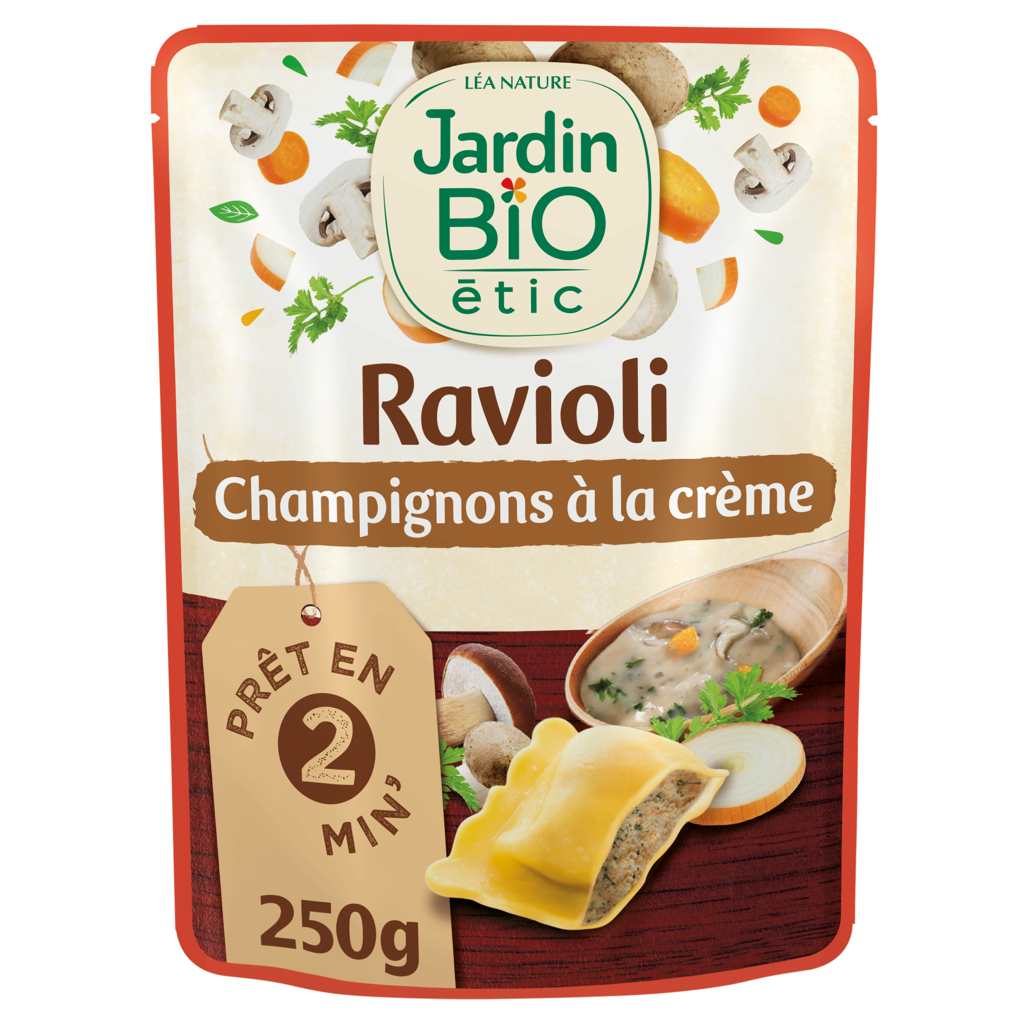 Ravioli Champignons à la Crème - bio - JARDIN BIO