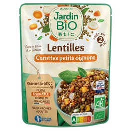 Lentilles vertes Carottes aux petits Oignons - bio - JARDIN BIO