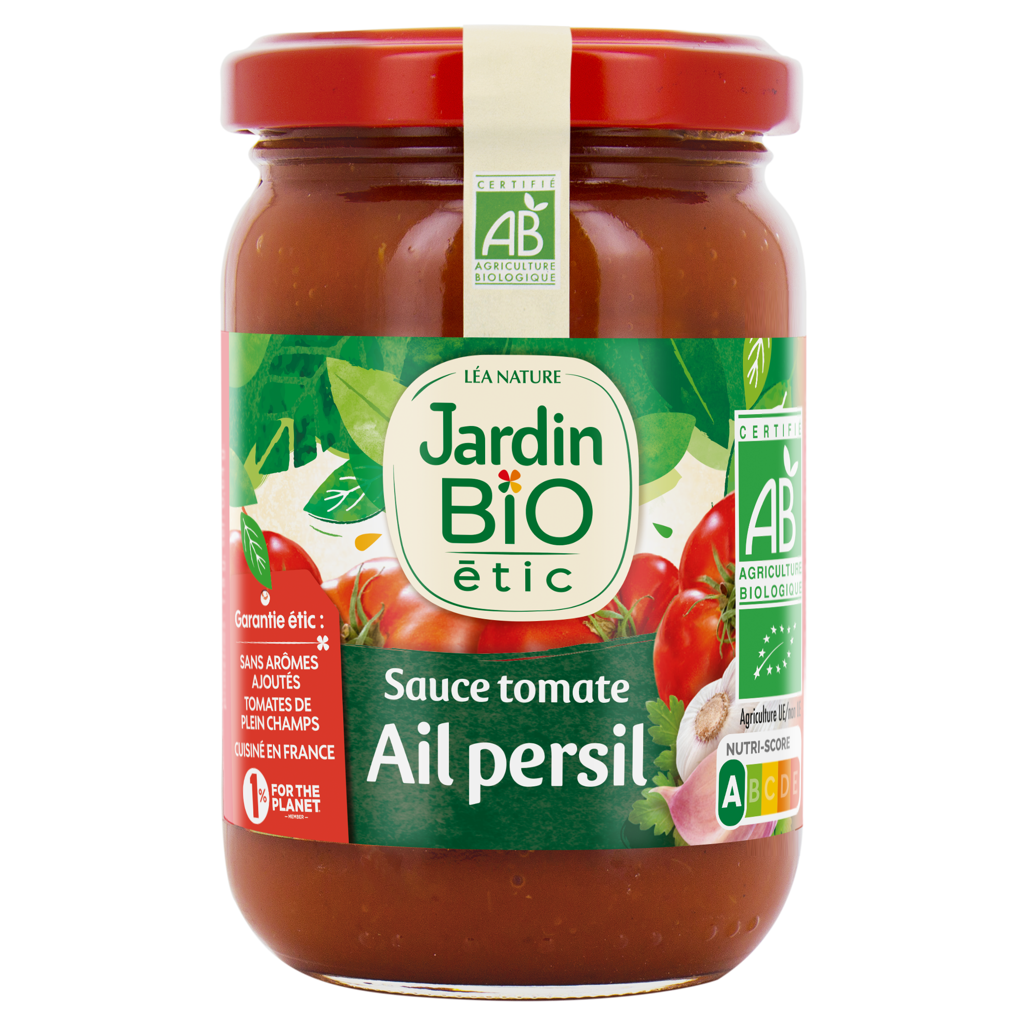 Sauce tomate Ail Persil - bio - JARDIN BIO