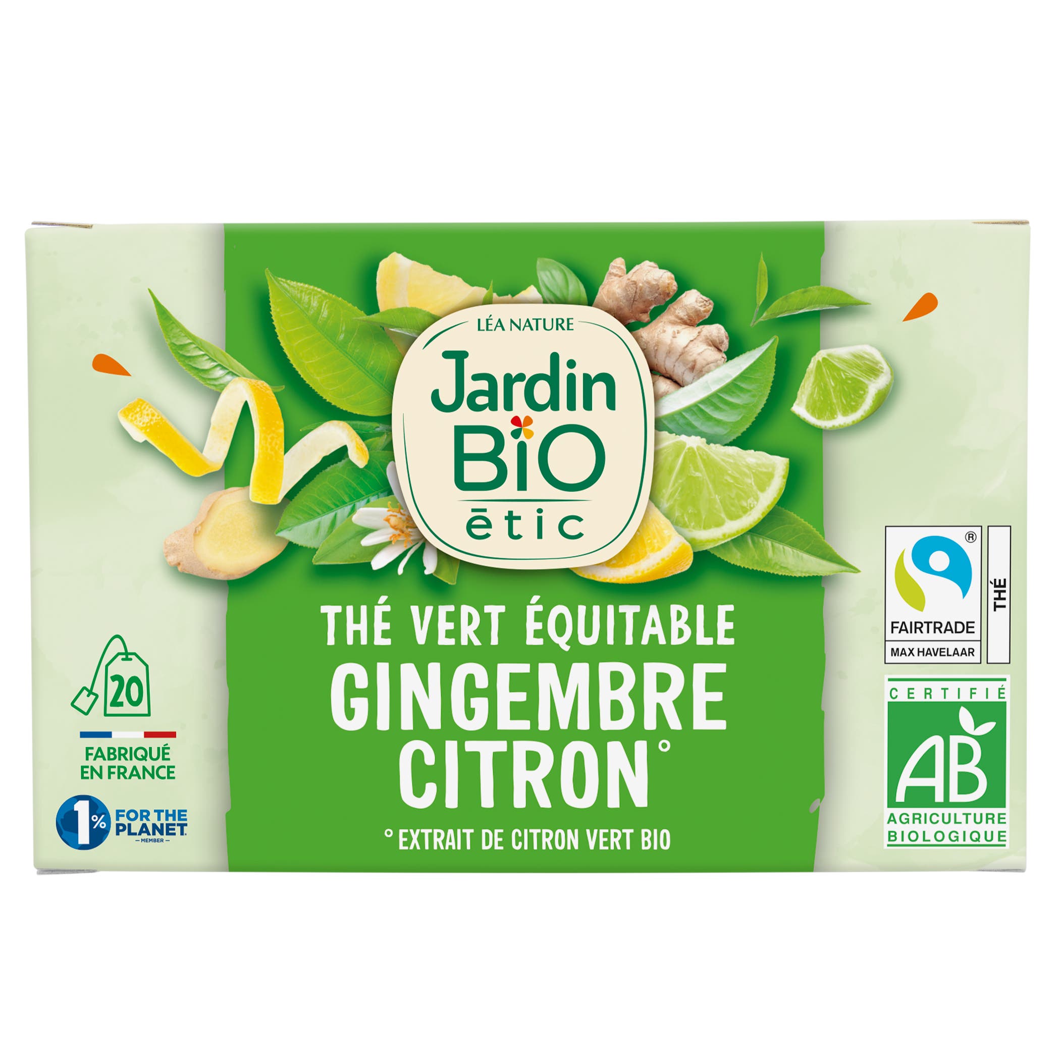 Thé vert Gingembre Citron Vert bio