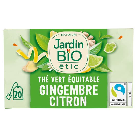 eau thermale jonzac Thé vert Gingembre Citron Vert - bio