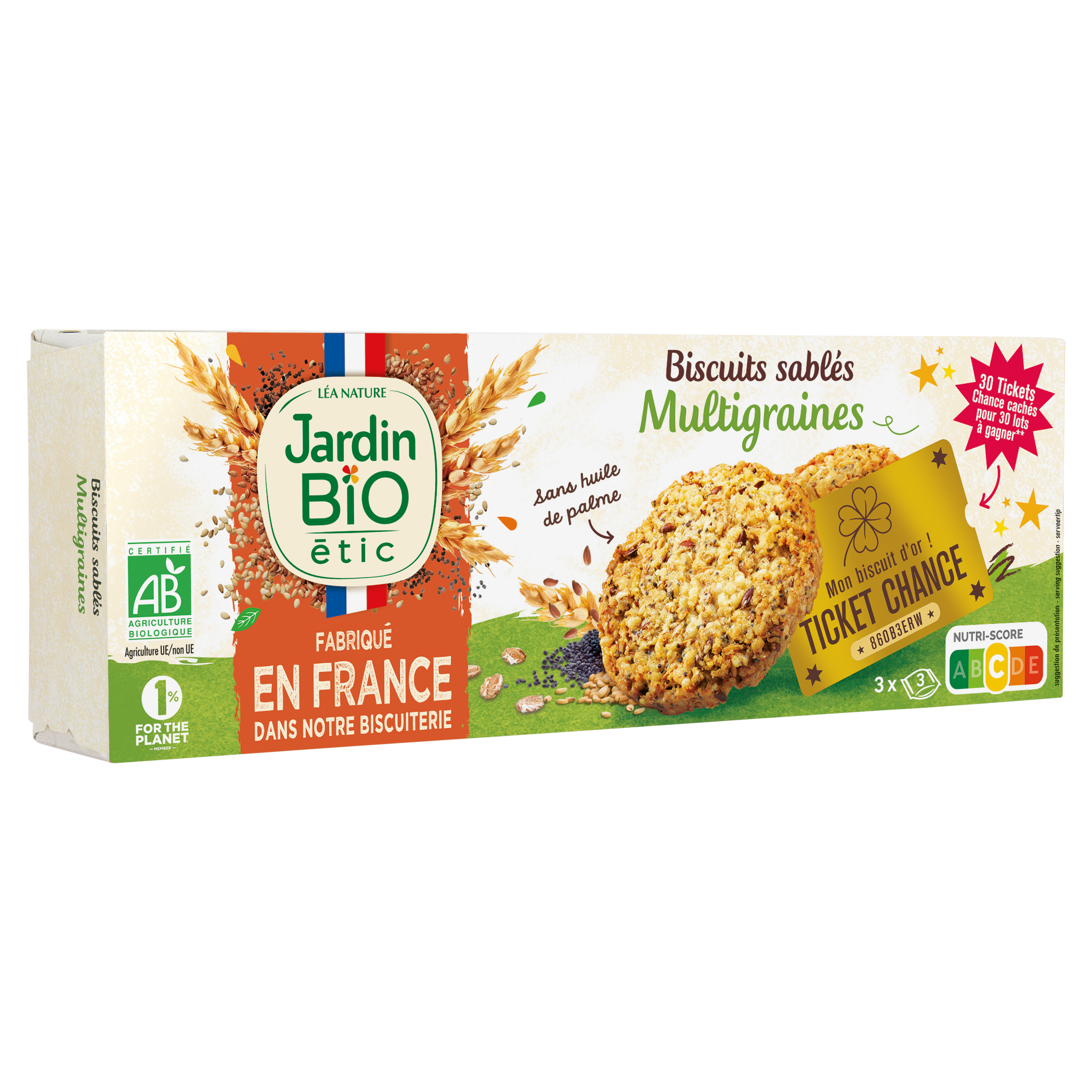 Sablés Multigraines Bio Gourmands et Croustillants Jardin BiO