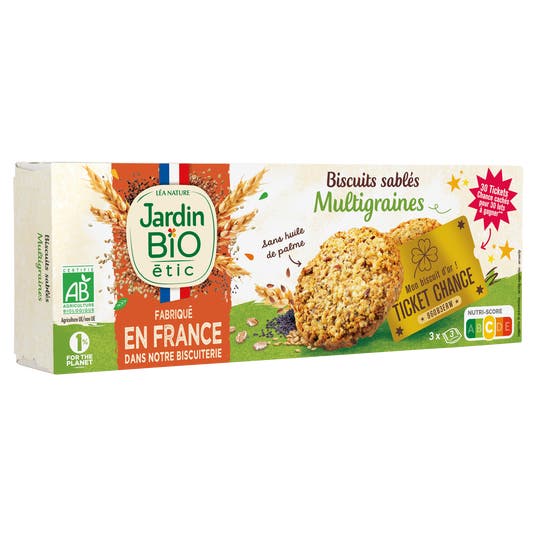 Sablés Multigraines Bio Gourmands et Croustillants Jardin BiO