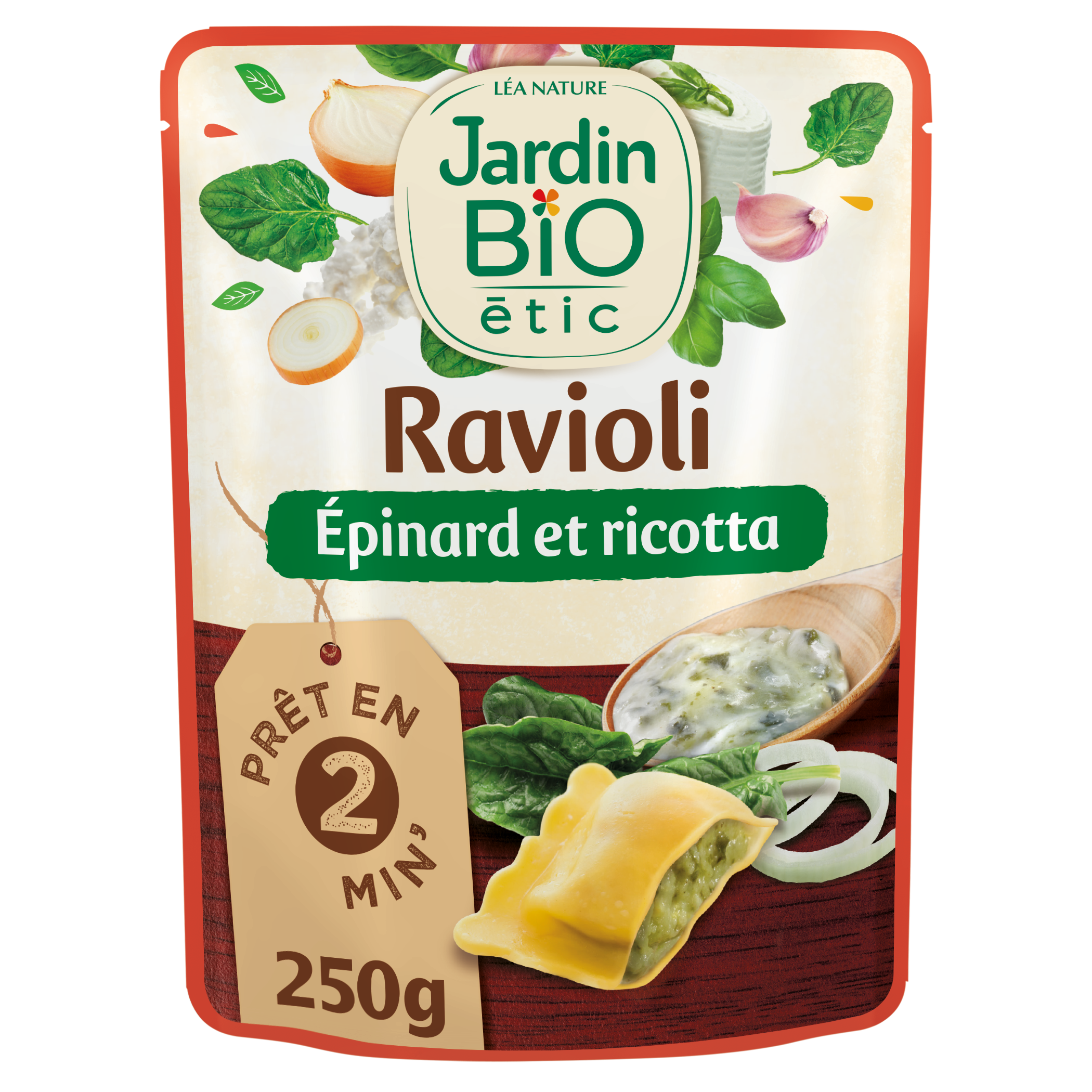 Ravioli Epinard et Ricotta - bio - JARDIN BIO